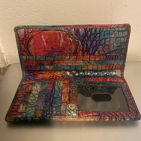 Brahmin Melbourne Ady Slim Bifold Wallet in Mystical Ombre Color. Style #K591708 - Picture 2 of 5